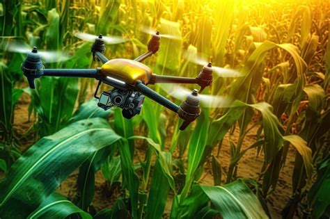 Premium AI Image | Agriculture drone fly on fields ai generated