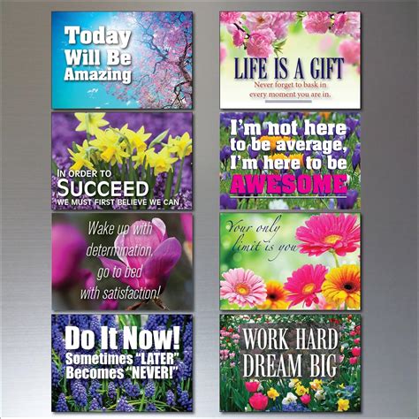 Amazon.com: Set 0f 8 Motivational and inspirational quotes Fridge Magnets No.3 : Handmade Products