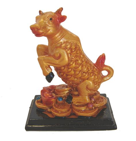 Orange Base Colorful Chinese Zodiac Ox Statue