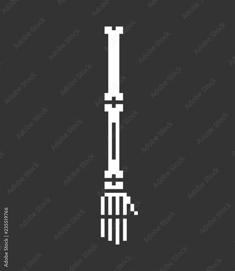 Bone Arm pixel art. Bones anatomy 8 bit. Pixelate Human Skeleton system 16bit. Old game computer ...