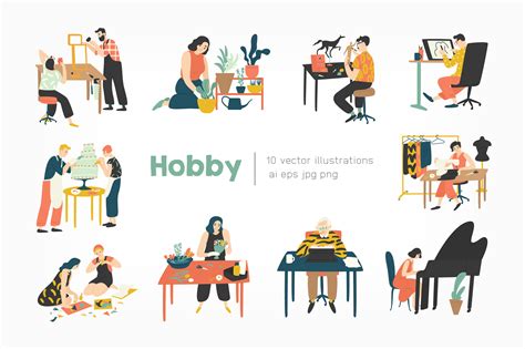 Hobby set ~ Illustrations ~ Creative Market