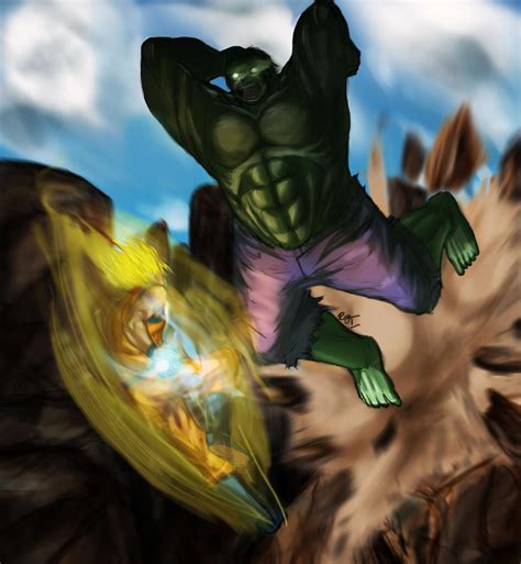 hulk vs goku by redblacktac on DeviantArt