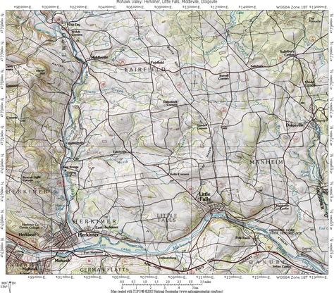 NY Route 28: Central Adirondack Trail: Road Map #1 Mohawk Valley ...