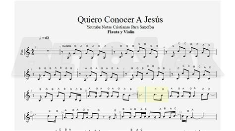 Yeshua Quiero Conocer A Jesús, Flauta y Violín, Partitura, Cifrado, Notas, tutorial Chords ...