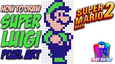 Luigi Super Mario World Pixel Art Grid - Pixel Art Grid Gallery