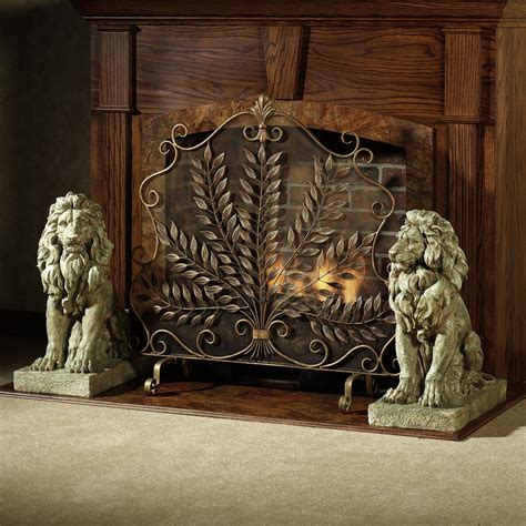 Standing fireplace screen on Custom-Fireplace. Quality electric, gas ...