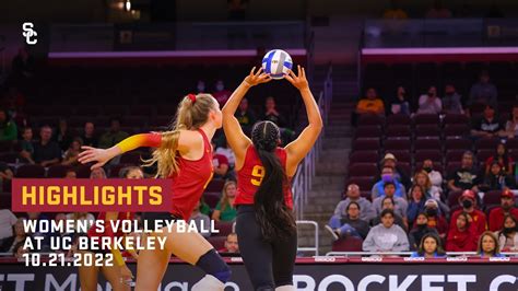 Women's Volleyball - USC 3, California 1: Highlights (10/21/22) - YouTube