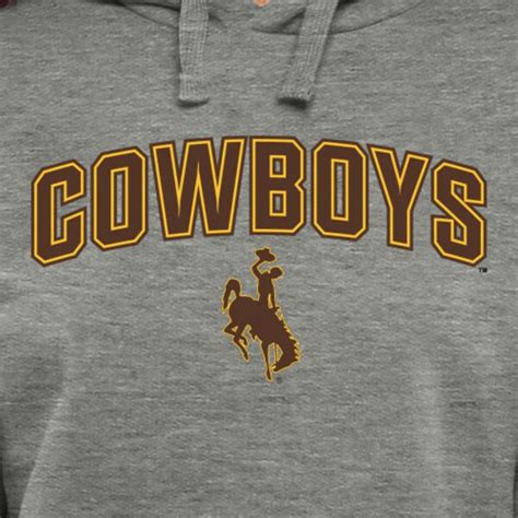 Women's Ash Wyoming Cowboys Proud Mascot Pullover Hoodie - Wyoming ...