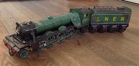 Vintage 1950s metal model of 'The Flying Scotsman' steam train. AF ...