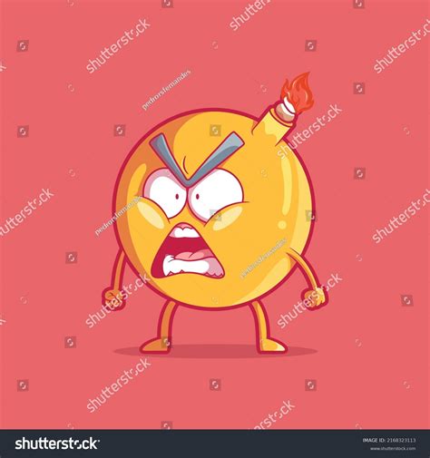 Emoji Bomb Character Vector Illustration Sharing Stock Vector (Royalty ...