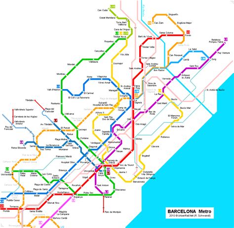 Barcelona Subway Map for Download | Metro in Barcelona - High-Resolution Map of Underground Network