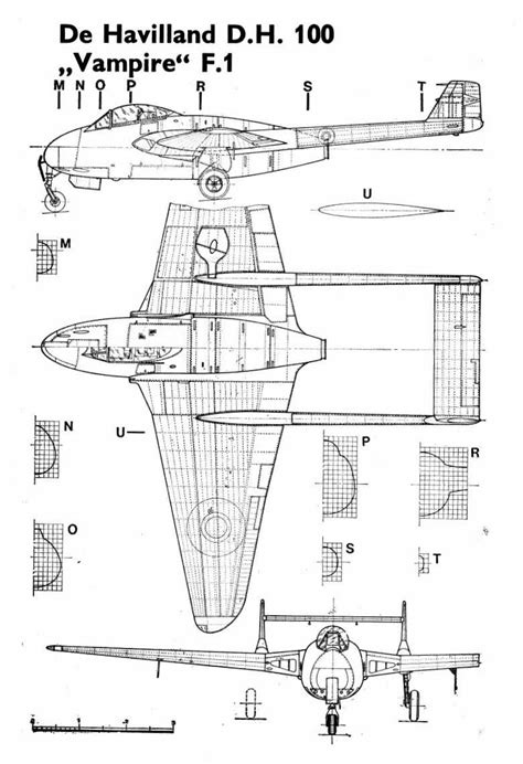 De Havilland Vampire Drawings