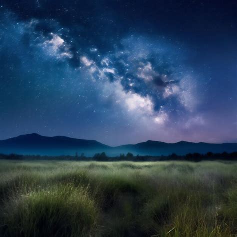 Premium Photo | Landscape with milky way galaxy night sky nature landscapes