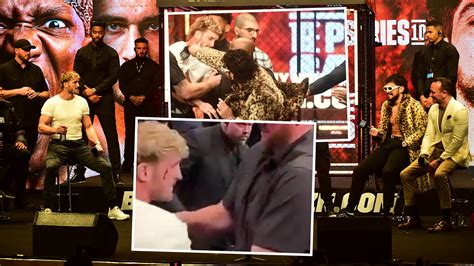 Logan Paul attacked and CUT by Dillon Danis as press conference for ...