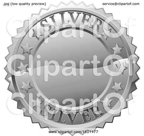 Clipart of a Silver Medal - Royalty Free Vector Illustration by AtStockIllustration #1601177