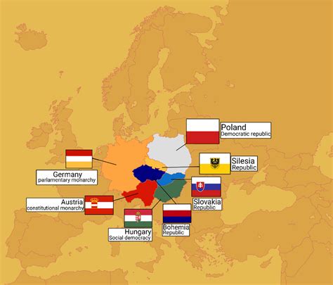 my redrawn map of europe with flags : r/imaginarymaps