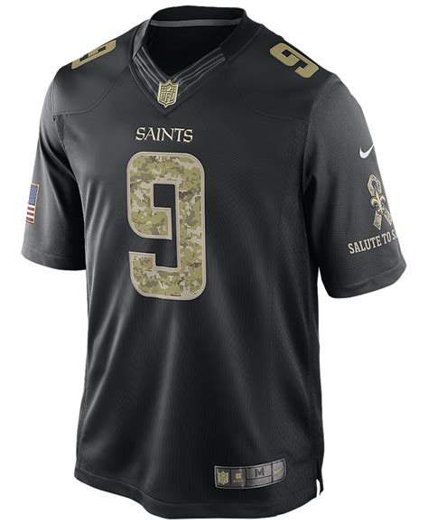 Nike Drew Brees New Orleans Saints Salute To Service Jersey in Black ...