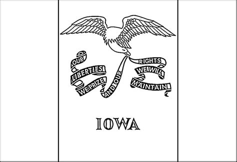 Iowa Flag Coloring Page | Purple Kitty