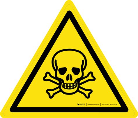 Toxic Material Warning - ISO Floor Sign | Creative Safety Supply