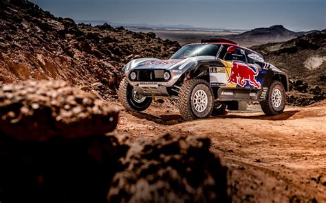 Download wallpapers Buggy, MINI John Cooper Works X-Raid, rally car, Dakar Rally 2018, MINI for ...