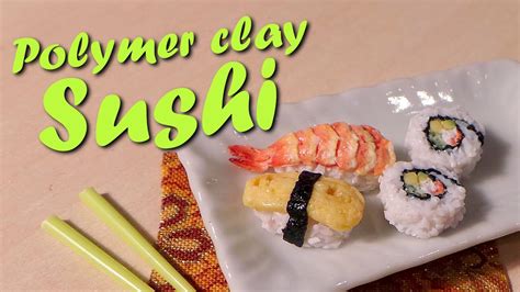 Cute Miniature Sushi - Polymer Clay Tutorial - YouTube