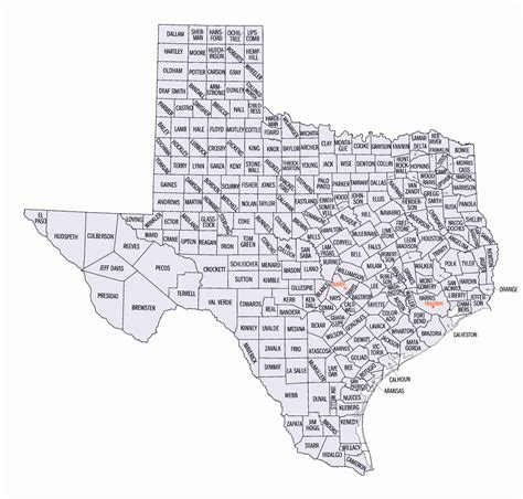 East Texas County Map - Printable Maps