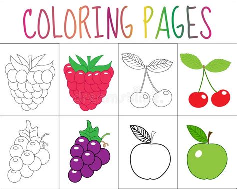 Coloring Fruits Kids Stock Illustrations – 1,201 Coloring Fruits Kids Stock Illustrations ...