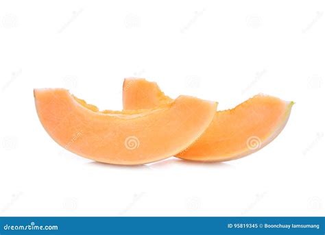 Slice of Honeydew Melon& X28;sunlady& X29; on White Stock Image - Image ...