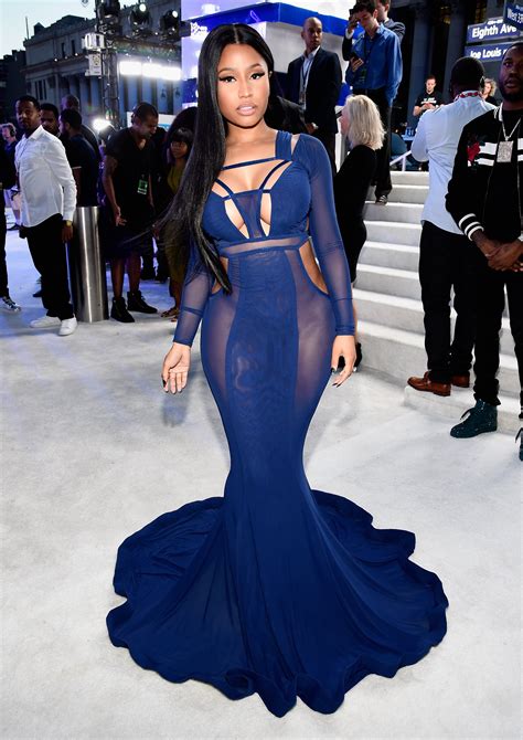 Nicki Minaj Won the VMA Red Carpet in Fab Flowing Navy Gown | [site:name] | Essence