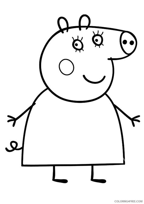 peppa pig coloring pages mummy Coloring4free - Coloring4Free.com