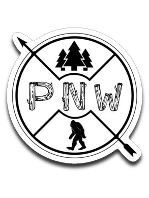 PNW Logo 3" Sticker #mtbstickers | Logos, Stickers, Pix art