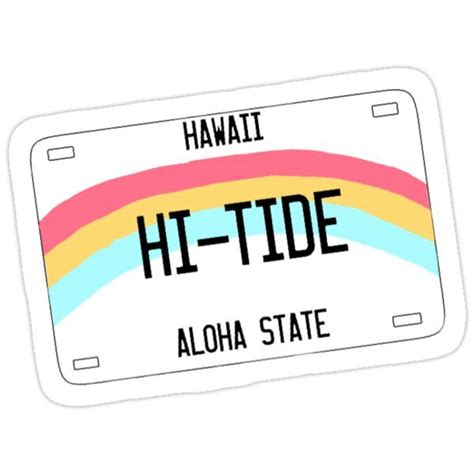 Hawaii License Plate Sticker by huladesigns | Design quotes, License plate, Stickers