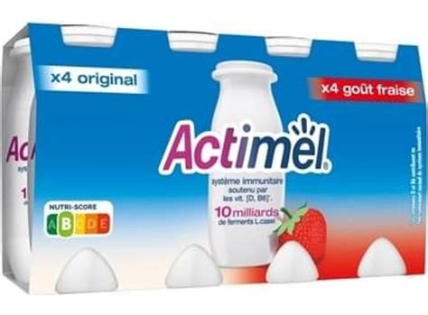 Buy Danone Actimel Mix plain/strawberry flavor 8x100g | Le Petit Depot