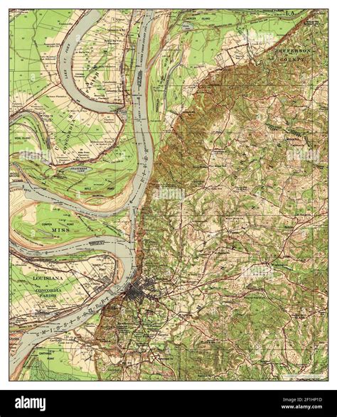 Natchez, Louisiana, map 1939, 1:62500, United States of America by Timeless Maps, data U.S ...