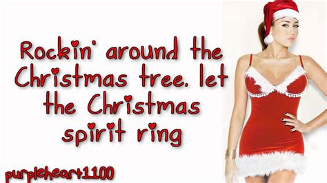 Miley Cyrus - Rockin' Around The Christmas Tree - Lyrics & Download - YouTube