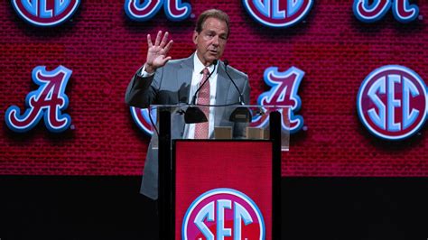 SEC Media Days 2023: Nick Saban says Alabama QB battle remains tight ...