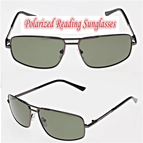 !!!Polarized reading sunglasses!!! al mg alloy fram black sunglasses men's car sunglasses +1.0 ...