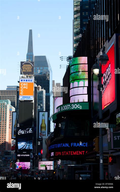 View of Times Square New York City Stock Photo - Alamy