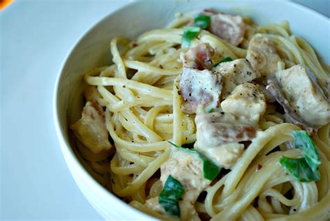 Larissa Another Day: Chicken Carbonara with Spinach