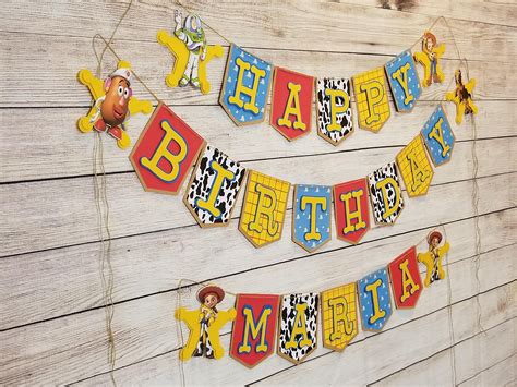 Toy Story Birthday Banner/ Inspired Toy Story Happy Birthday | Etsy