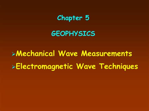 Geophysical Methods