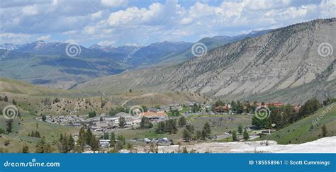 MAMMOTH, WYOMING - JUNE 7, 2017: Yellow National Park`s Mammoth Hot ...