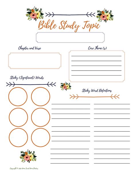 52 Page Bible Study Journal Printable digital Download - Etsy