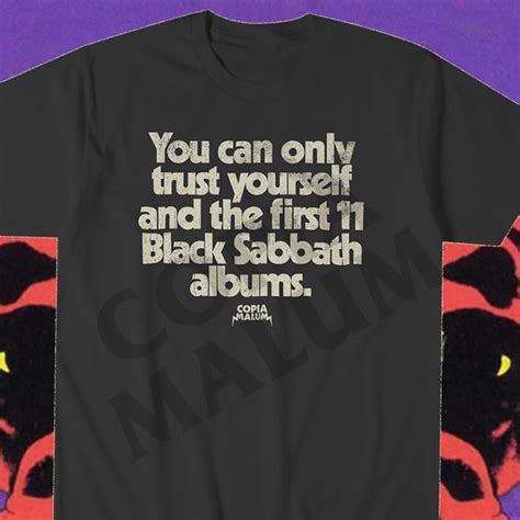 You Can Only Trust Yourself and the First Six Black Sabbath Albums - Etsy