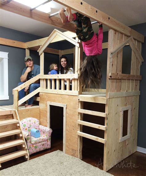 DIY Basement Indoor Playground with Monkey Bars | Indoor playroom, Basement playroom, Kids playroom