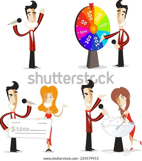 Game Show Host Illustrations Set Stock Vector (Royalty Free) 224579911