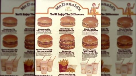 What McDonald's Menu Looked Like The Year You Were Born