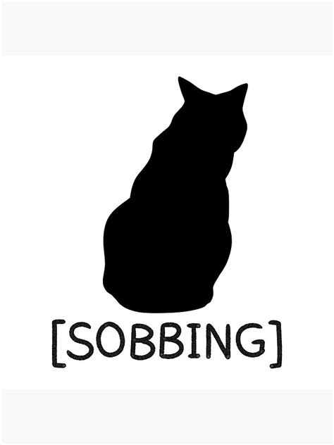 "sobbing meme cat sticker" Poster by astrocyti | Redbubble