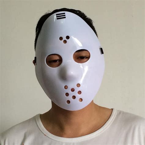 Killer Jason Mask Cosplay Party Mask Full Face White Mask Film Theme Jason Voorhees Mask ...