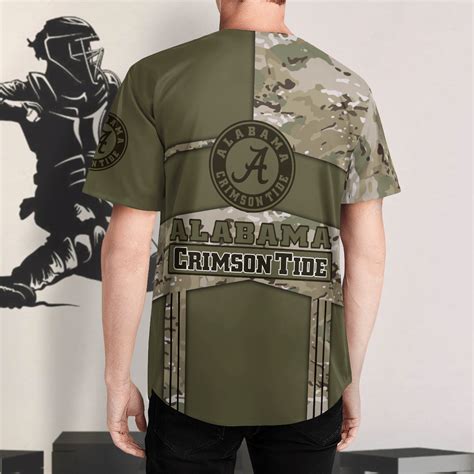 Alabama Crimson Tide Military Style Baseball Jersey